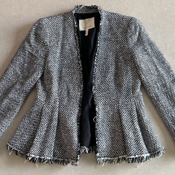 Rebecca Taylor Lurex Tweed Peplum Knit Blazer Jacket ASO Clary Fray - Picture 6 of 15